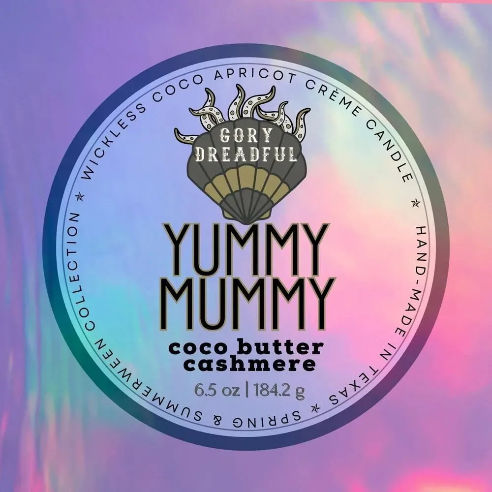 Yummy Mummy Wickless Candle: Cocoa Butter Cashmere Scent